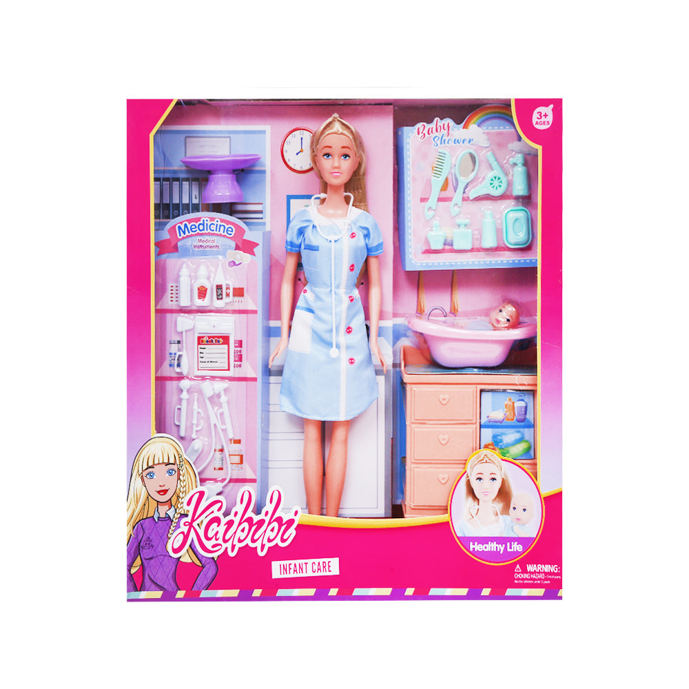 WG152 11 INCH DOCTOR DOLL W-BABY A.I Default Title - MamasJan Toys