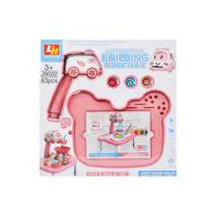 J9002 BO PROJECTOR W-66PCS BLOCKS PINK A.I Default Title - MamasJan Toys