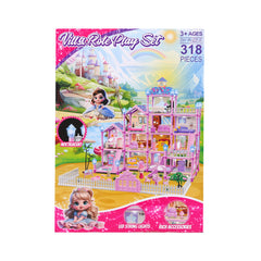 BTX602 MUSICAL PINK DOLL HOUSE 298PCS A.I Default Title - MamasJan Toys