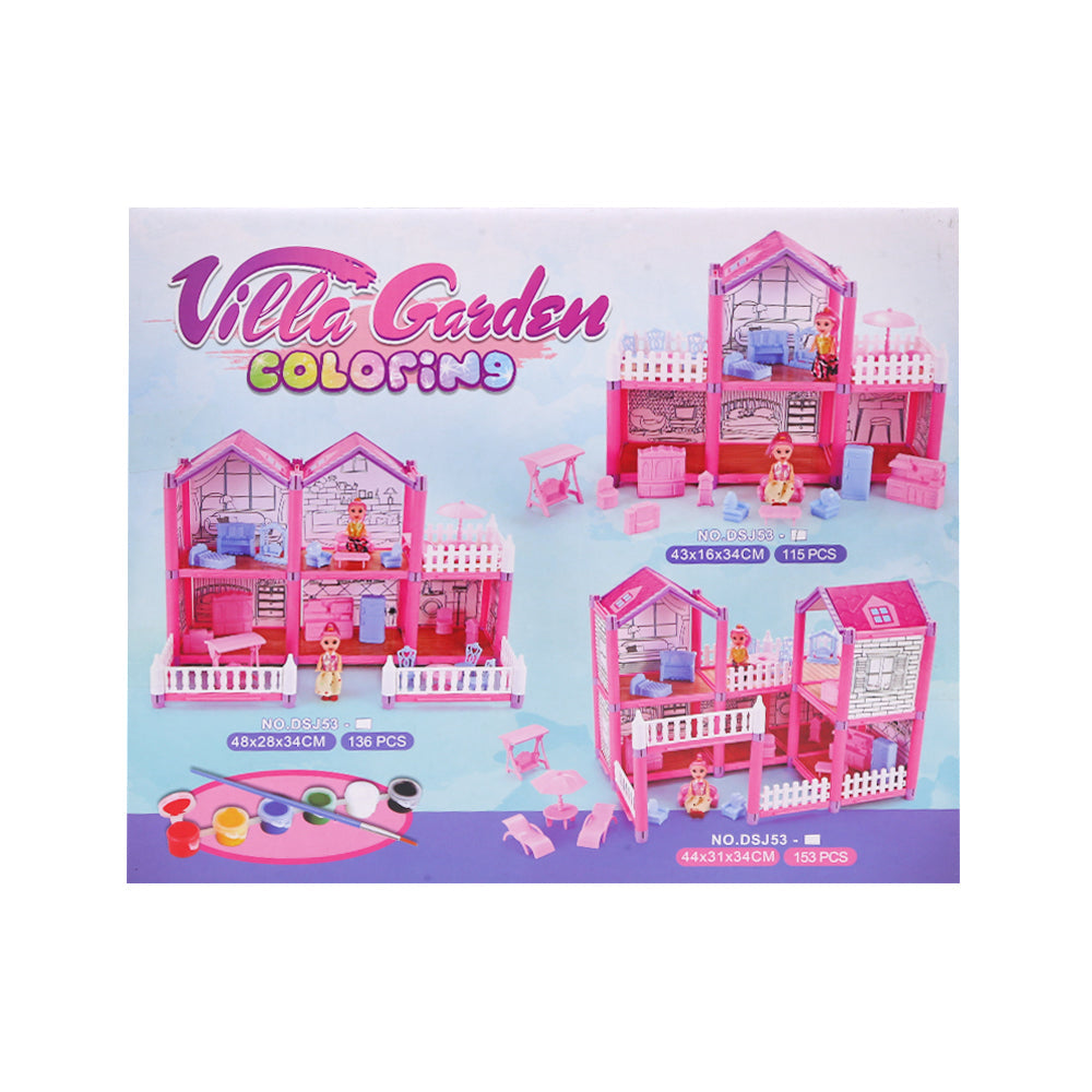 DSJ53-1 DOLL HOUSE 115PCS A.I Default Title - MamasJan Toys