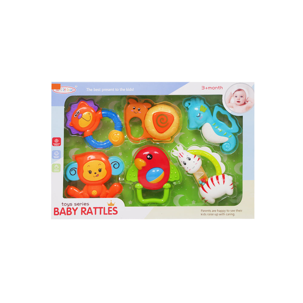 8423-1 BABY RATTLE 6PCS A.I Default Title - MamasJan Toys