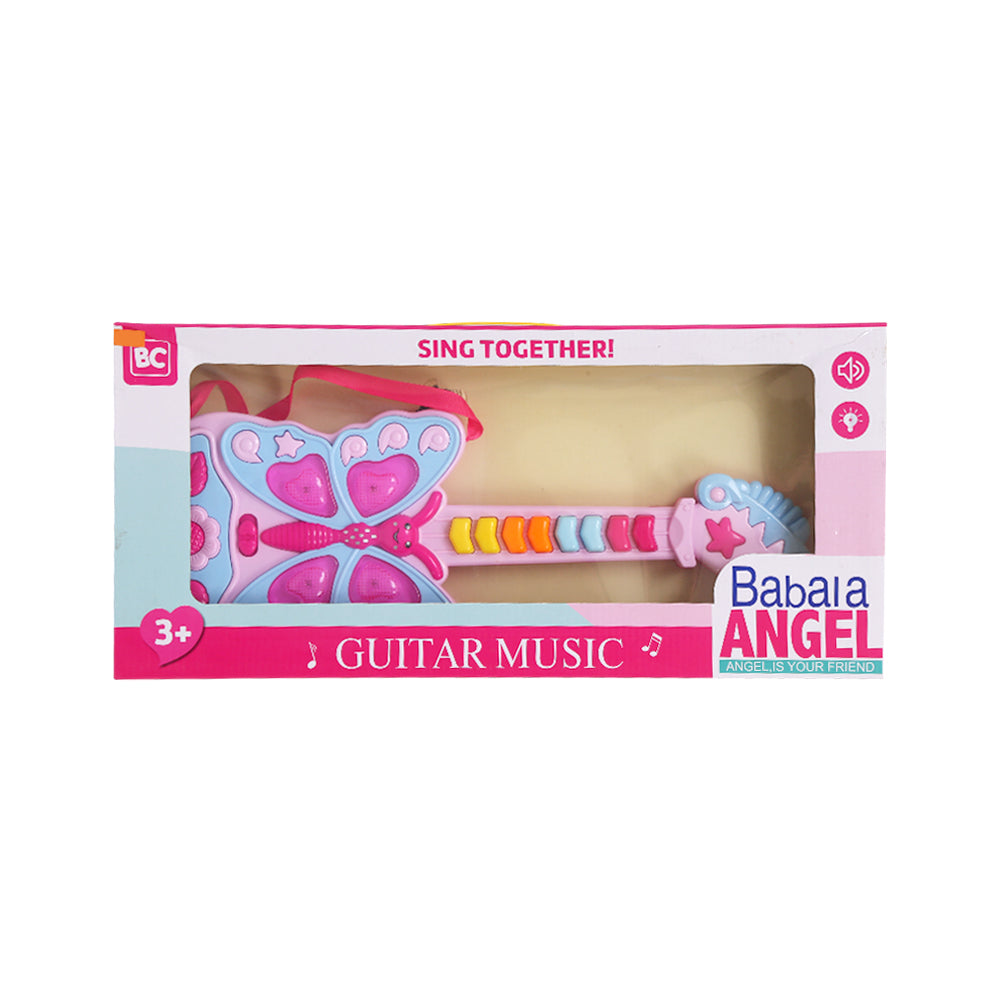 663H MUSICAL GUITAR PINK A.I Default Title - MamasJan Toys
