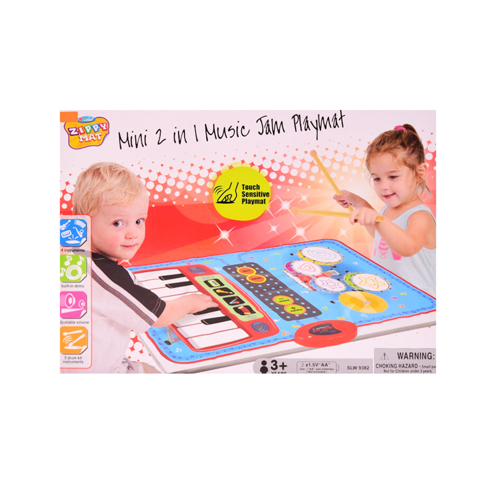 SLW9382 MUSICAL 2IN1 MINI PLAY MAT A.I Default Title - MamasJan Toys