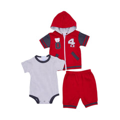 BOYS S/S 3PC KNICKER SUIT HOODED MZS-25 3-6M 007A Default Title - MamasJan KidsWear