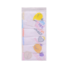 BABY FACE TOWEL PACK OF 6 WHITE EMB MZS-25 Default Title - MamasJan KidsWear