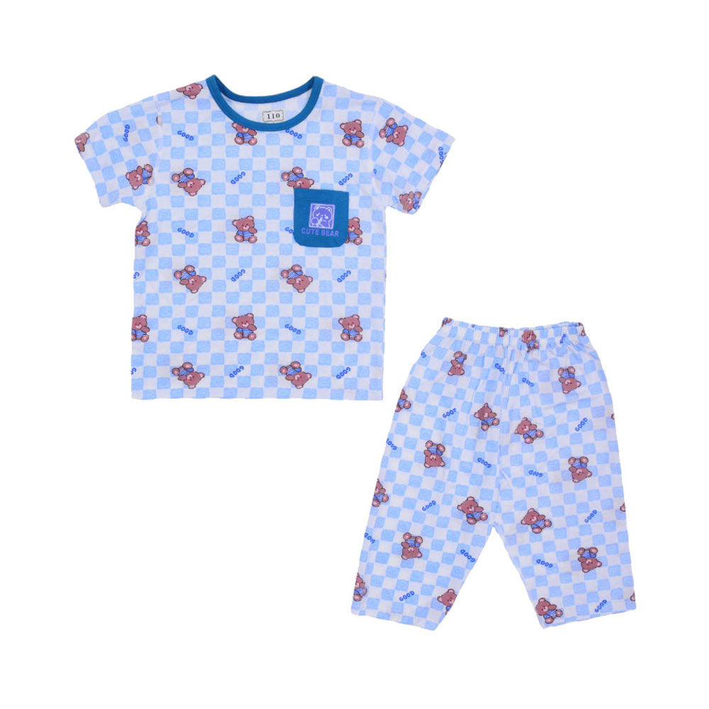 BOYS S/S 2PC KNICKER SUIT MZS-25 4-5 YEAR C-1 W/G Default Title - MamasJan KidsWear