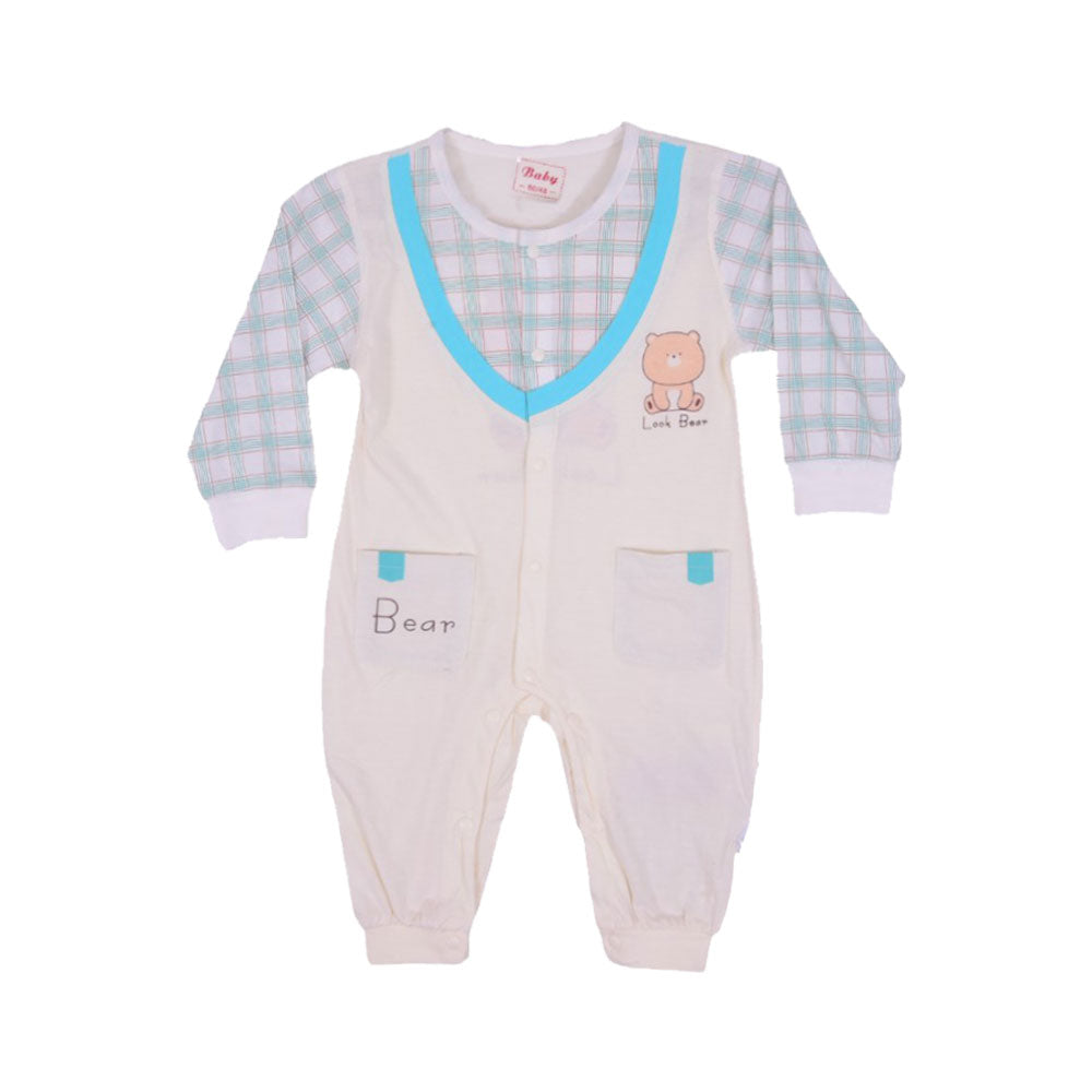 BOYS L/S ROMPER MZS-25 6-9M B10 W.G Default Title - MamasJan KidsWear