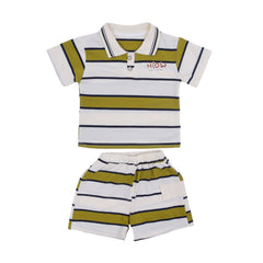 BOY S/S 2PC KNICKER SUIT MZS-25 12-18M BS-4 W/G Default Title - MamasJan KidsWear