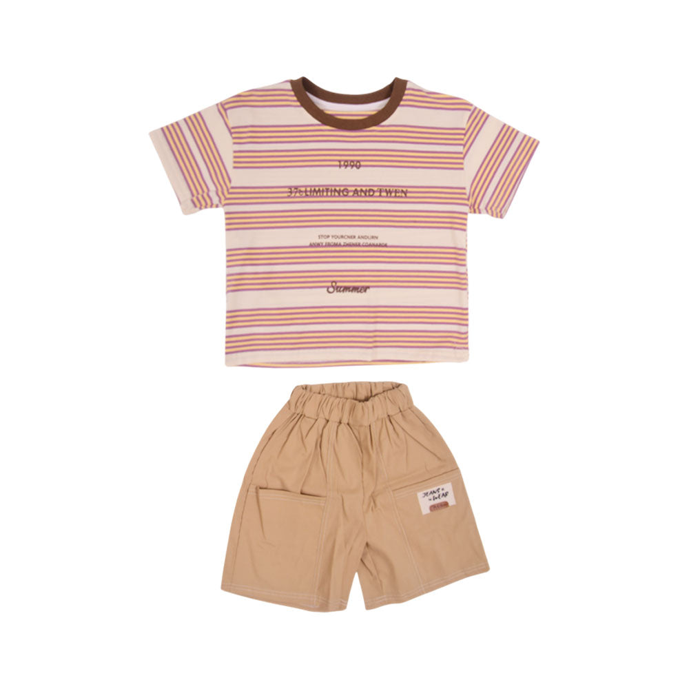 BOY S/S 2PC KNICKER SUIT MZS-25 3-4 YEAR BS-7 W/G Default Title - MamasJan KidsWear