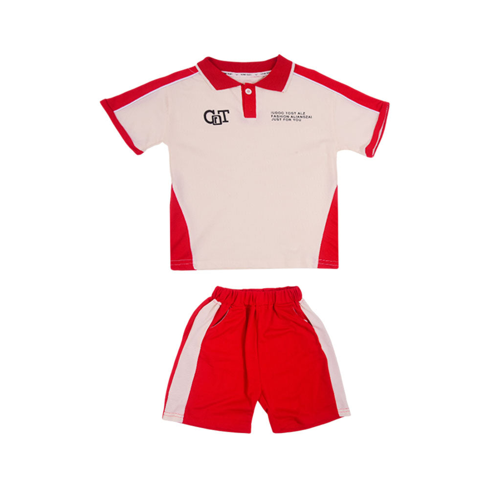 BOY S/S 2PC KNICKER SUIT MZS-25 4-5 YEAR 0106 W/G Default Title - MamasJan KidsWear