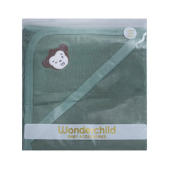 BABY WRAPPING SHEET HOODED ORGANIC IRS-25 30X30 262-058 Default Title - MamasJan KidsWear