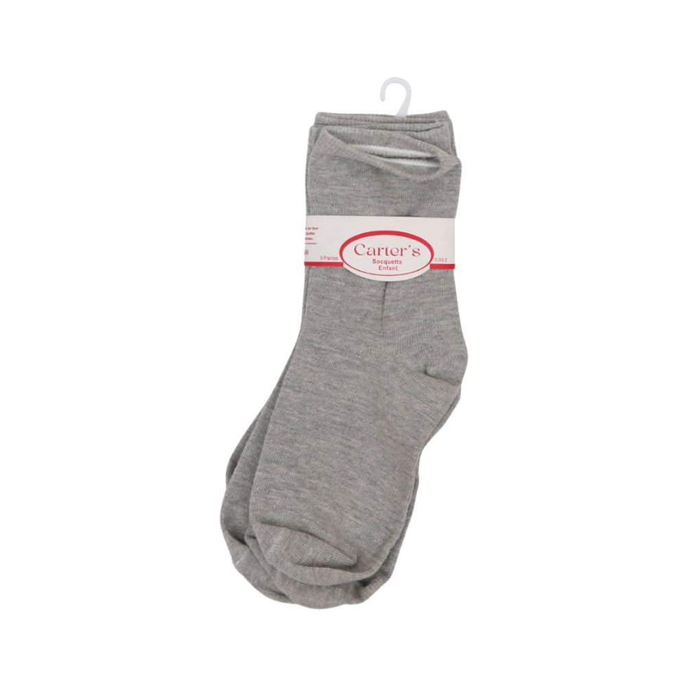 BABY 3PAIR SOCKS PLAIN GREY NICE&EASY MZS-25 6-10 YEAR 2730 Default Title - MamasJan KidsWear