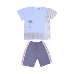 BOY S/S 2PC KNICKER SUIT Y/T MZS-25 12-18M 38 Default Title - MamasJan KidsWear