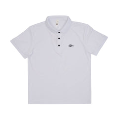 BOY S/S POLO T-SHIRT BRANDED WHITE MZS-25 5-6 YEAR 9031 M/G Default Title - MamasJan KidsWear
