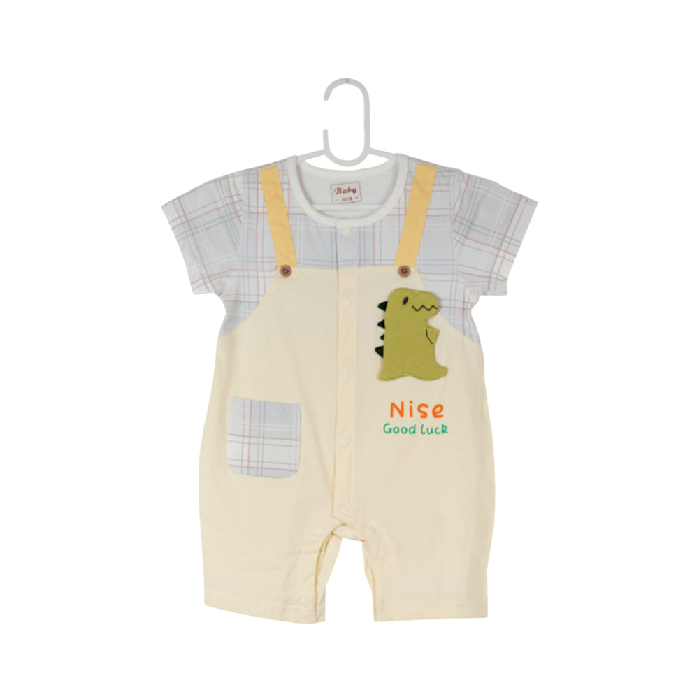 BOYS S/S ROMPER AHS-25 6-9M 502 Y.T Default Title - MamasJan KidsWear