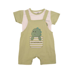 BOYS S/S 2PC ROMPER AHS-25 12-18M 500 Y.T Default Title - MamasJan KidsWear