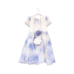 GIRLS S/S FANCY FROCK W-PURSE PEACH IR-25 5-6YEAR VA520 9-10 Year - MamasJan KidsWear