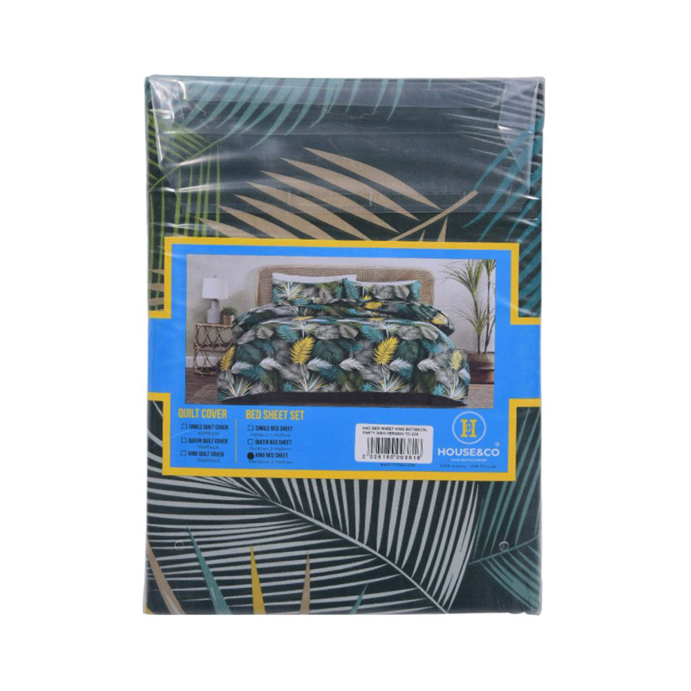 House & Co BED SHEET KINGBOTANICAL PARTY MAIN VERSION TC-250 Default Title - MamasJan Household
