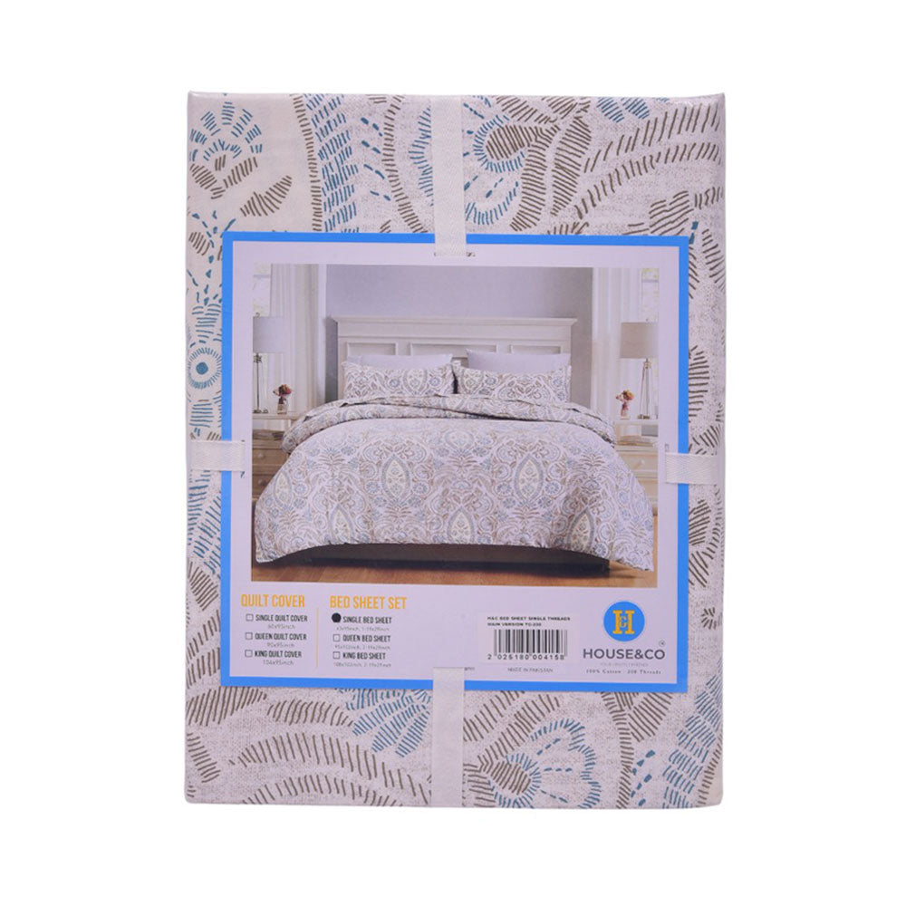 House & Co BED SHEET SINGLE THREADS MAIN VERSION TC-200 Default Title - MamasJan Household