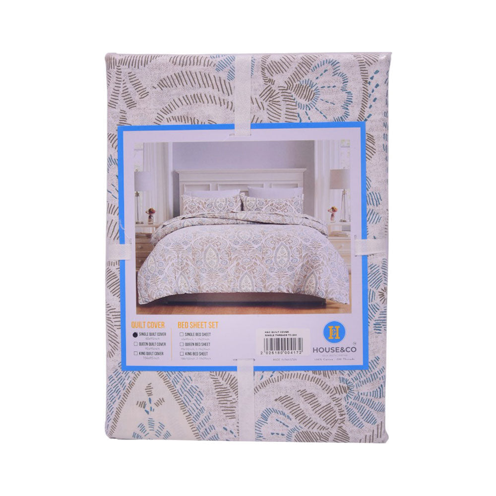 House & Co QUILT COVER SINGLETHREADS TC-200 Default Title - MamasJan Household