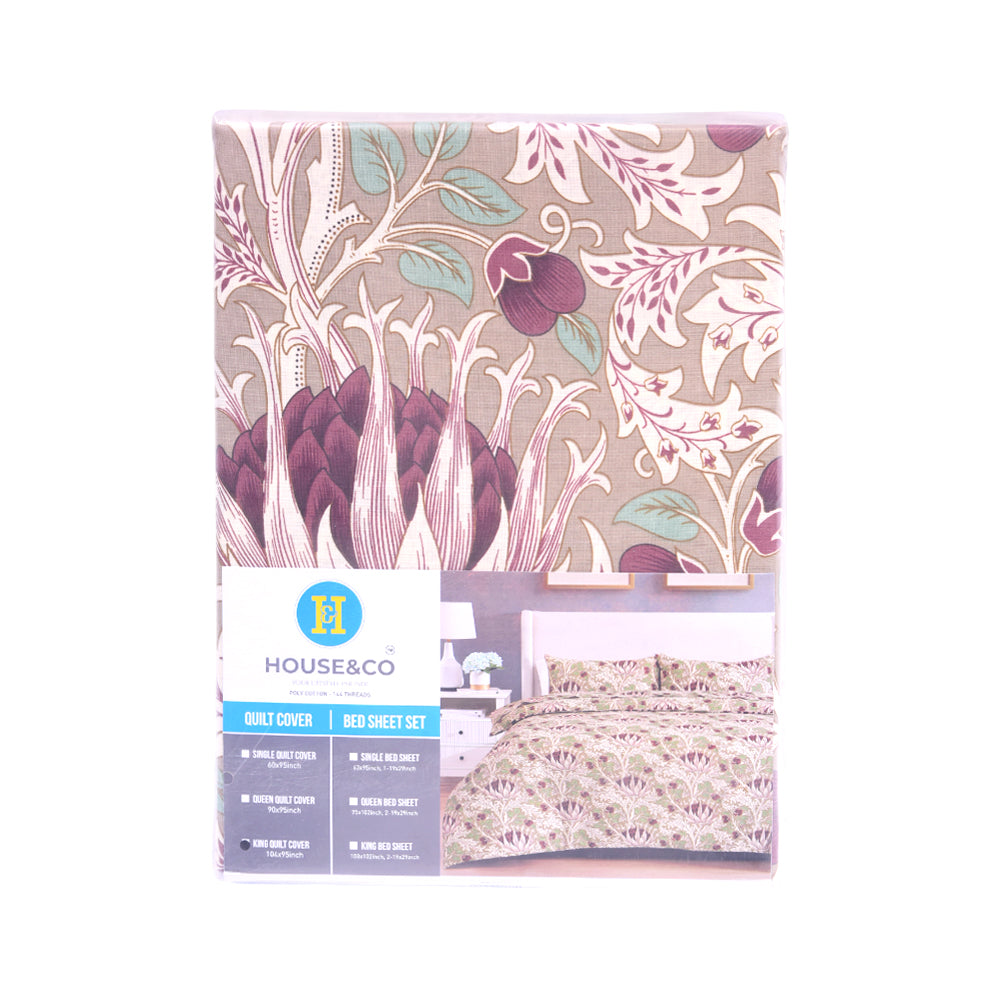 House & Co QUILT COVER KING ETCHING & ROSEST-144 Default Title - MamasJan Household