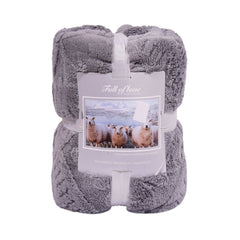 FLEECE BLANKET IR DARK-GREY 62301-3 Default Title - MamasJan Household