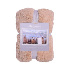 FLEECE BLANKET IR LIGHT-BEIGE 62301-3 Default Title - MamasJan Household