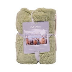 FLEECE BLANKET IR LIGHT-GREEN 62301-3 Default Title - MamasJan Household
