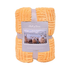 FLEECE BLANKET IR YELLOW 62301-4 Default Title - MamasJan Household