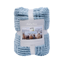 FLEECE BLANKET IR SKY-BLUE 62301-4 Default Title - MamasJan Household