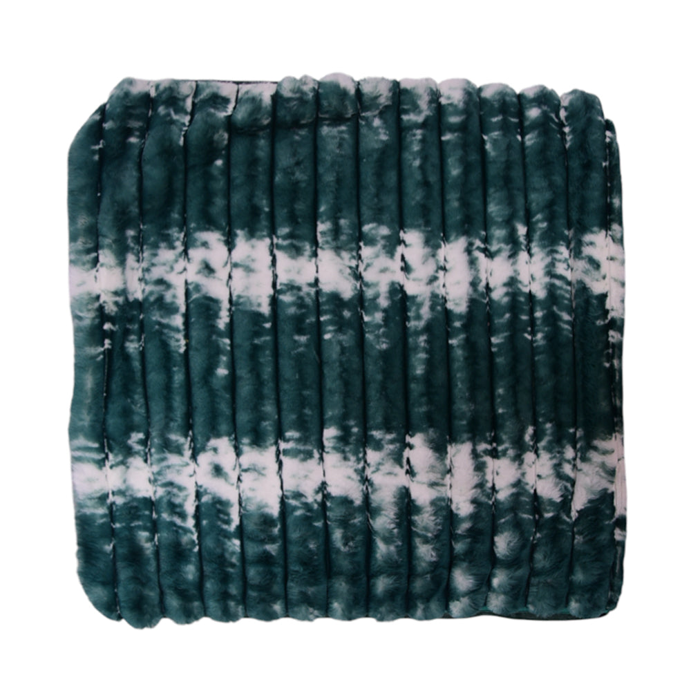 THE CUSHION COVER FAUX FUR TIE N DYE GREEN WHITE-25 Default Title - MamasJan Household