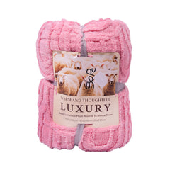 FLEECE BLANKET IR PINK 62301-6 Default Title - MamasJan Household
