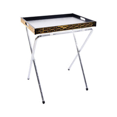 FOLDING TABLE ACRYLIC BLACK/GOLDEN Default Title - MamasJan Household