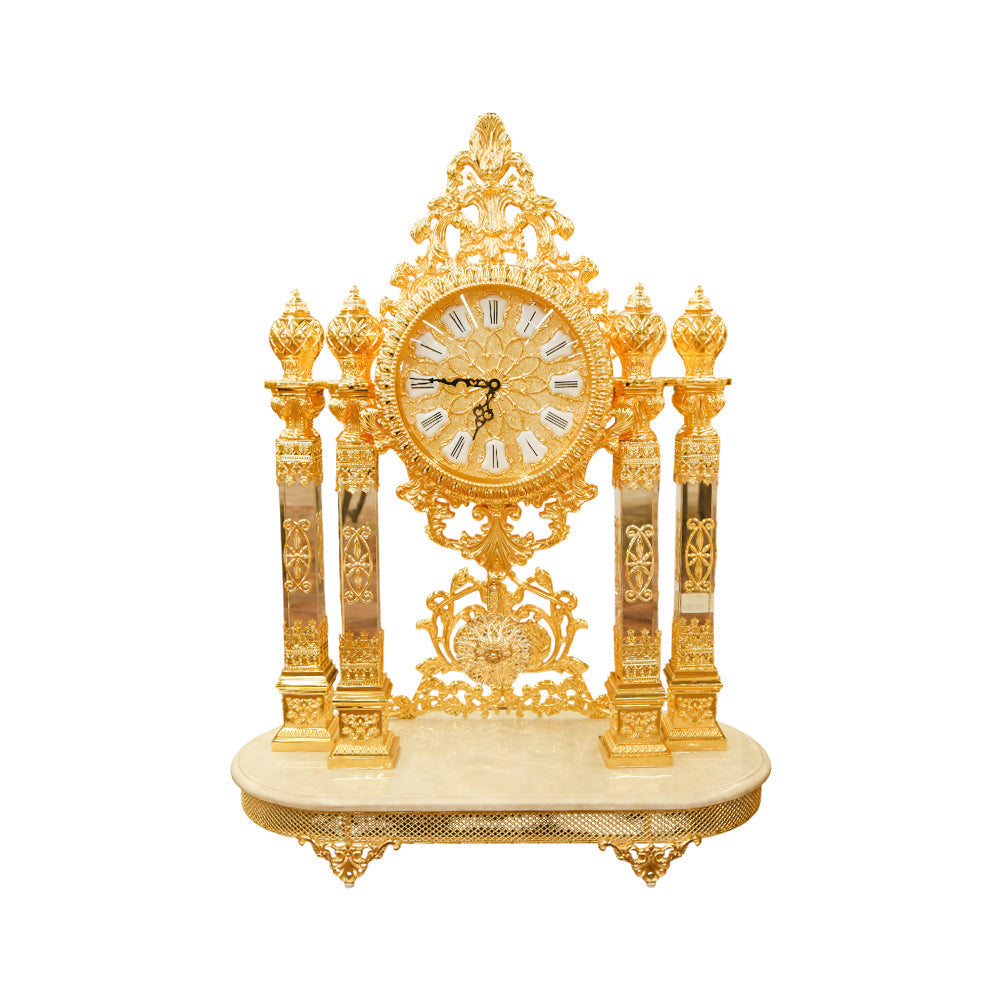 CLOCK METAL GOLDEN IR TCD-570 Default Title - MamasJan Household