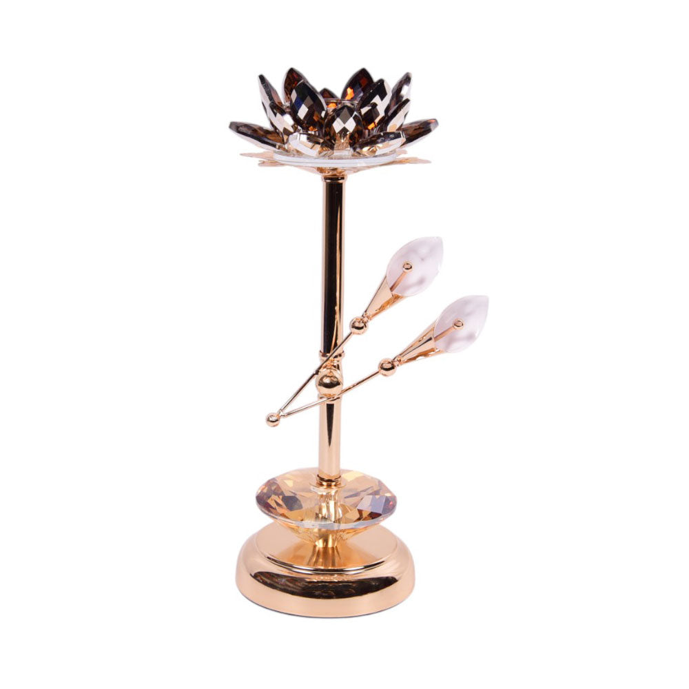 CANDLE STAND CRYSTAL H2119L Default Title - MamasJan Décor