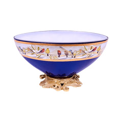 BOWL CRYSTAL BRASS IR MS-A201-81017 JSLT023-629 Default Title - MamasJan Décor