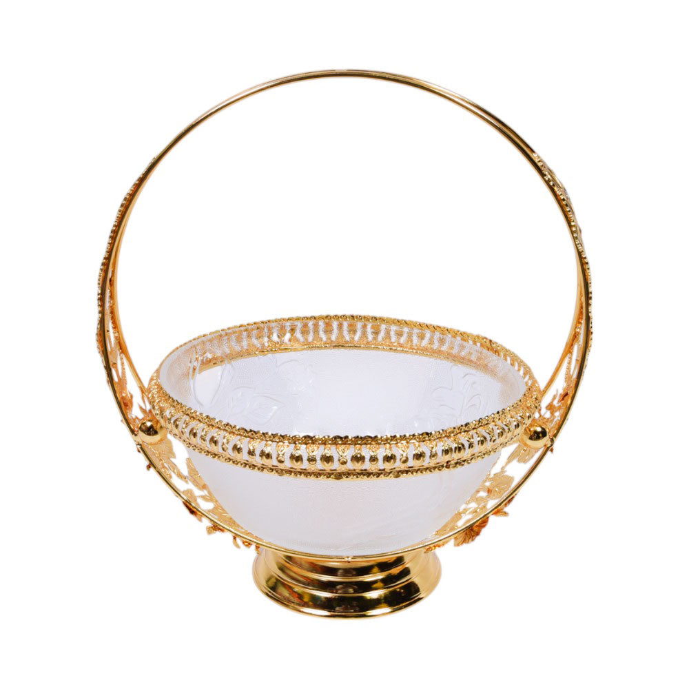 BOWL W-HANDLE IR HY0110 Default Title - MamasJan Decoration
