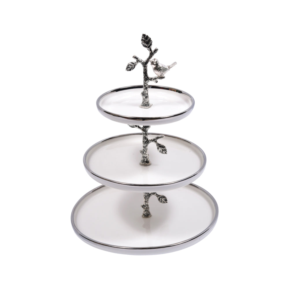 DISH 3 TIER ORCHID WB-1394 Default Title - MamasJan Décor