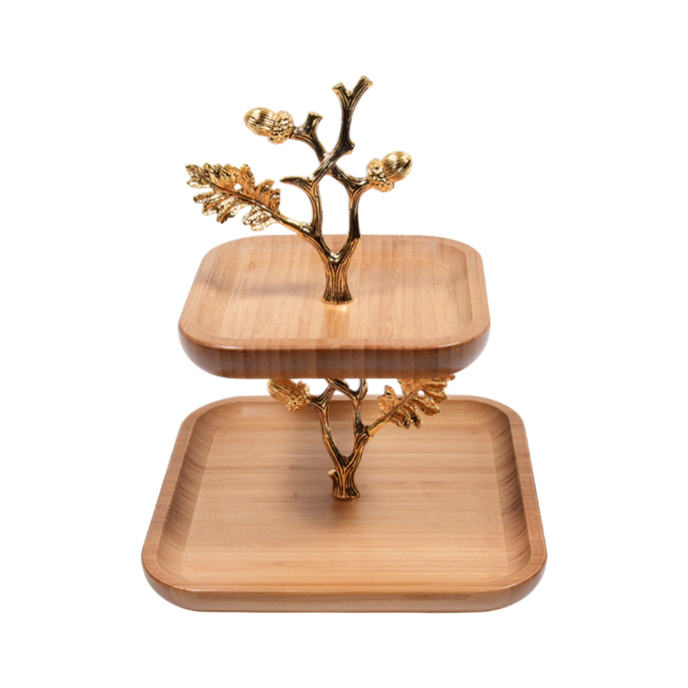 DISH 2 TIER ORCHID WB-1656 Default Title - MamasJan Décor