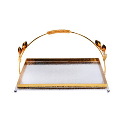 TRAY W-HANDLE BA82S/G Default Title - MamasJan Décor