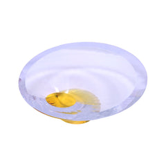 DISH CRYSTAL YELLOW BASE FB-1048-CL Default Title - MamasJan Decoration