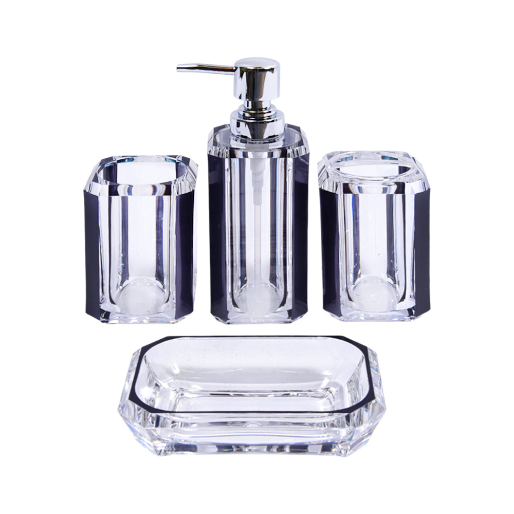 BATHROOM SET ACRYLIC 4PC 6810 Default Title - MamasJan Décor