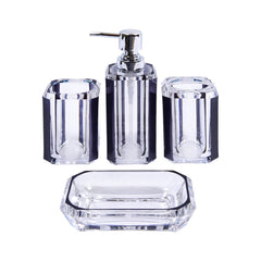 BATHROOM SET ACRYLIC 4PC 6810 Default Title - MamasJan Décor
