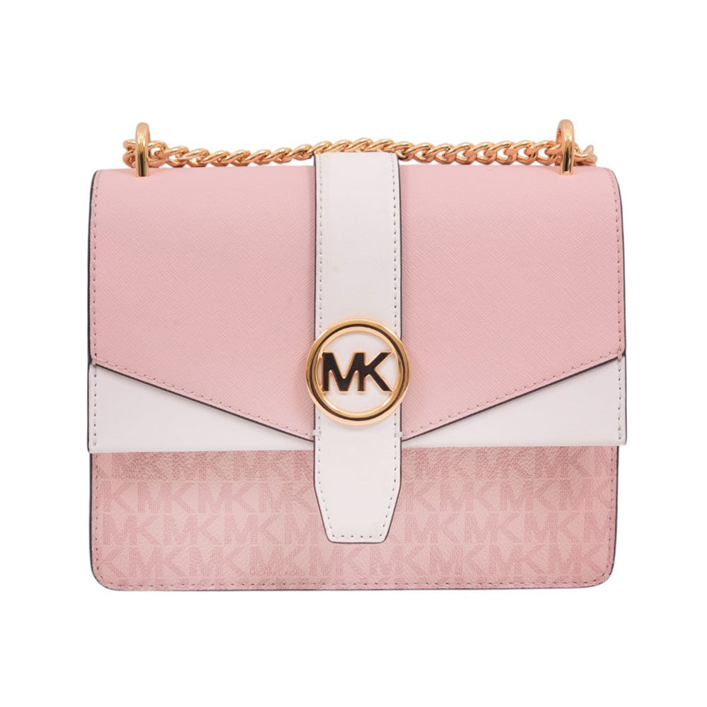 MK LADIES GREENWICH CROSS BODY BAG MD PINK ROSE MLT 35S5GGRC Default Title - MamasJan Ladies Shoes & Bags