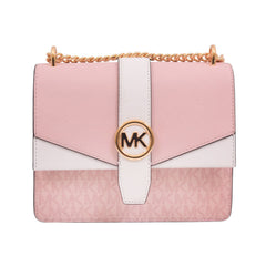 MK LADIES GREENWICH CROSS BODY BAG MD PINK ROSE MLT 35S5GGRC Default Title - MamasJan Ladies Shoes & Bags