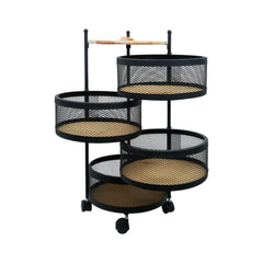 KITCHEN TROLLEY 4TIRE METAL 111190 Default Title - MamasJan Crockery