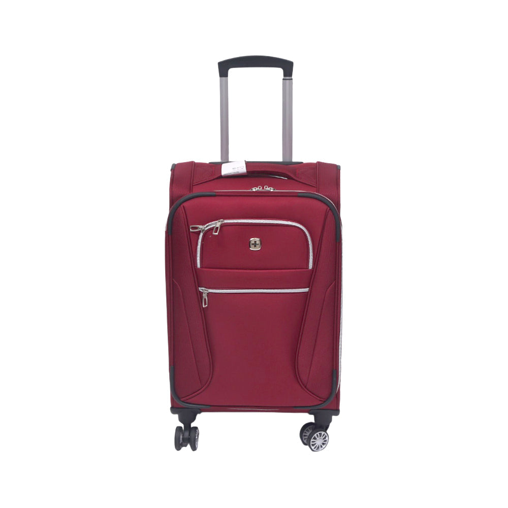 SWISS GEAR TROLLEY CASE CHECK LITE RED 20 INCH Default Title - MamasJan Luggage