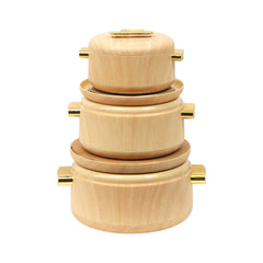 HOT POT SET 3PC FOREVER GOLD EB9135T MARBLE LIGHT WOOD Default Title - MamasJan Crockery