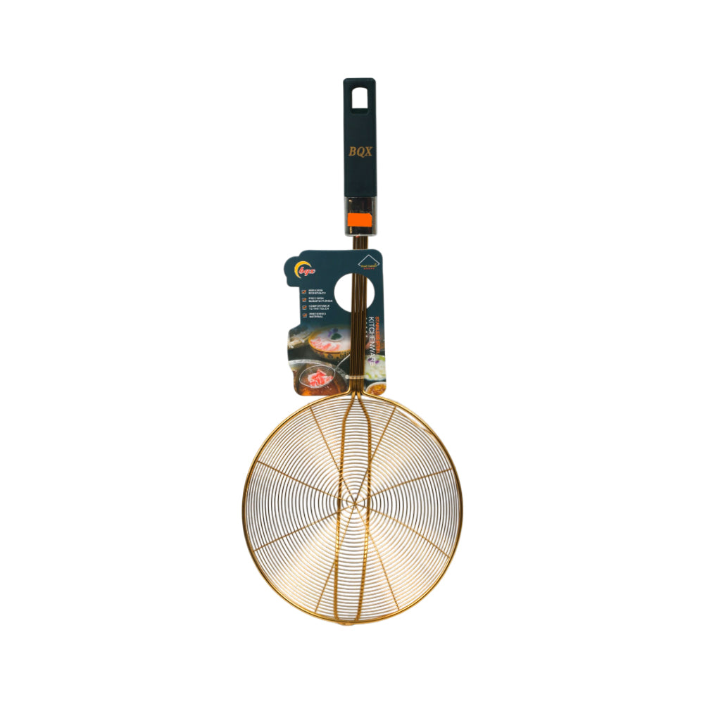 FRY STRAINER ROUND 18 CM GOLDEN LY34087 ZIK Default Title - MamasJan Crockery