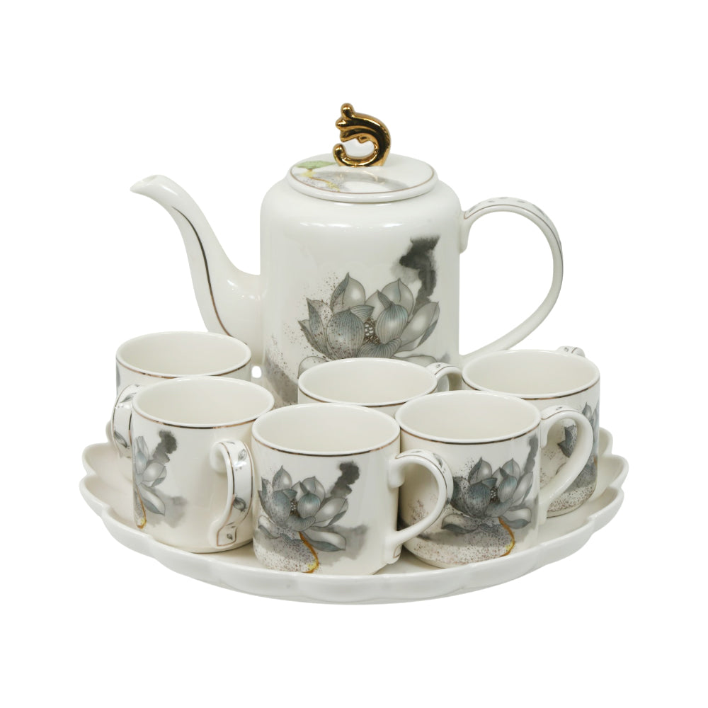 COFFEE SET 9PC CERAMIC REVOLVING 83-15 Default Title - MamasJan Crockery